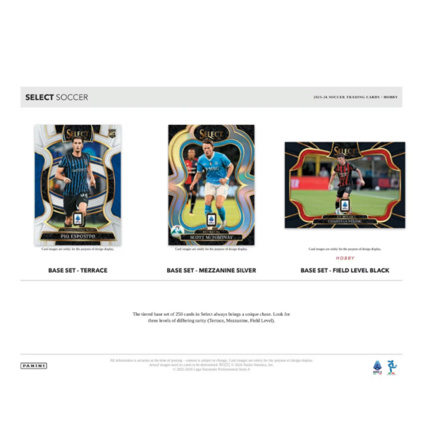 2025/26 Panini Select Serie A Soccer Hobby 12 Box Case