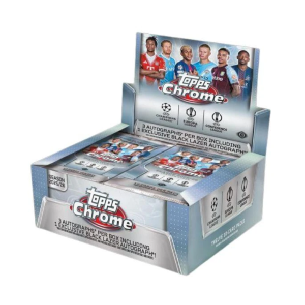 2025/26 Topps Chrome UEFA Club Competitions Soccer Jumbo Box